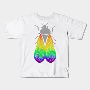 Rainbow-Winged Cicada Kids T-Shirt